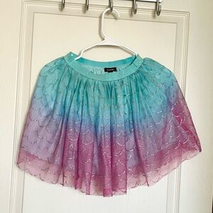 Zunie Turquoise and Pink Gradient mermaid glitters Skirt